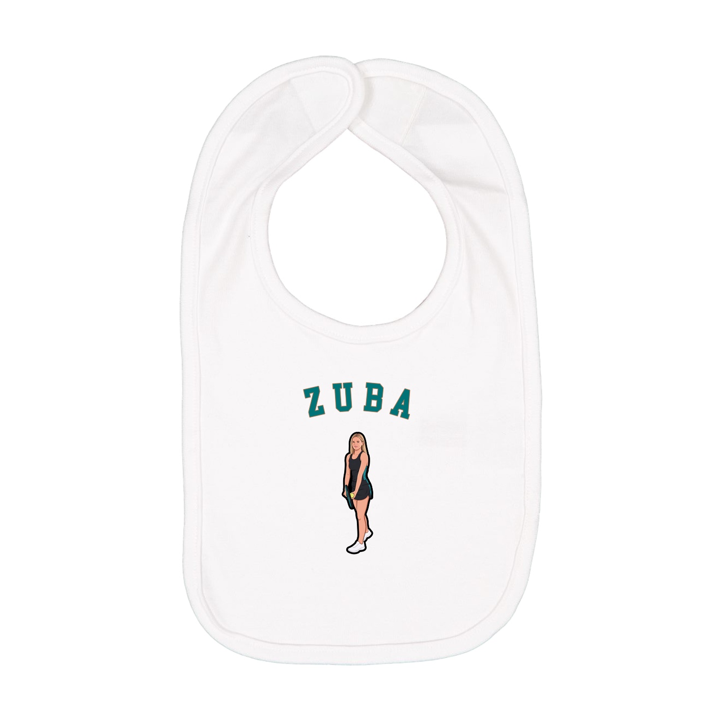 Infant Bib — Shirsey Arch in White