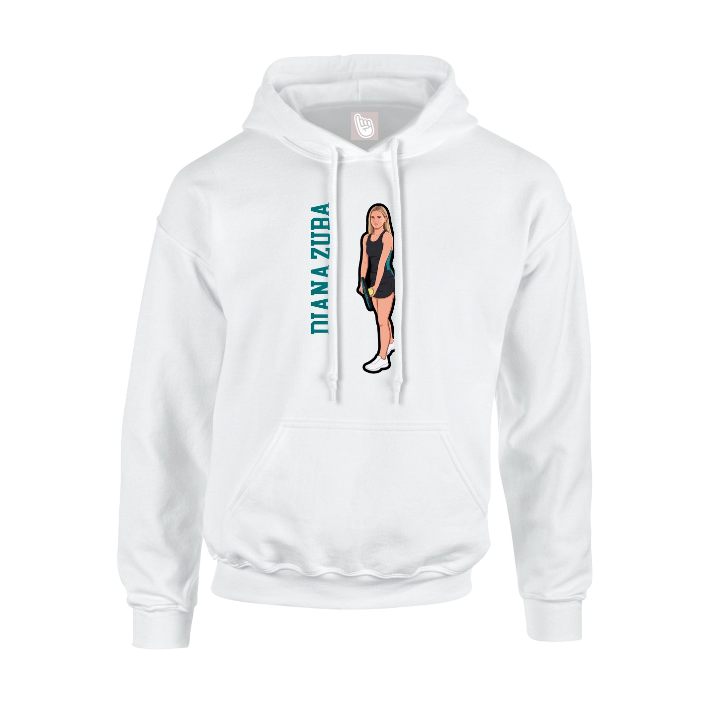 Hoodie — Name Vertical in White