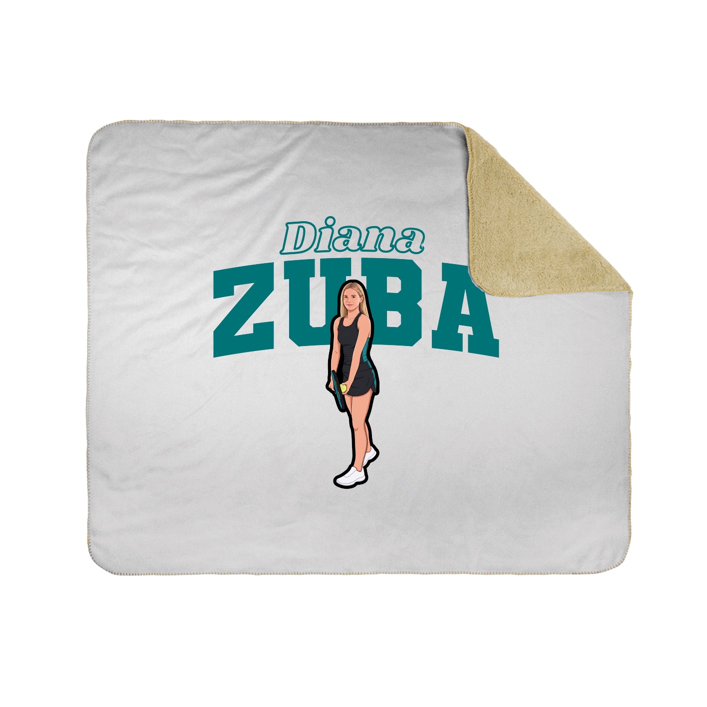 Throw Blanket — Name Arch in White