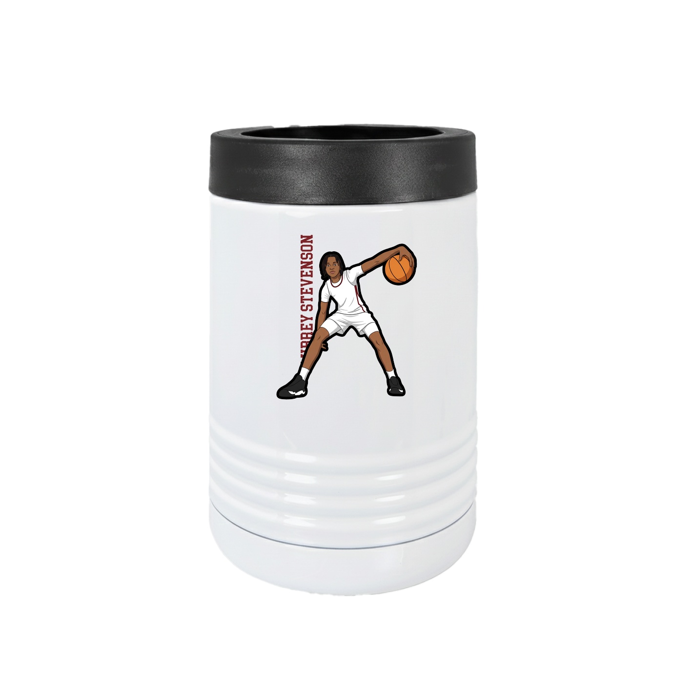 Beverage Holder — Name Vertical in White
