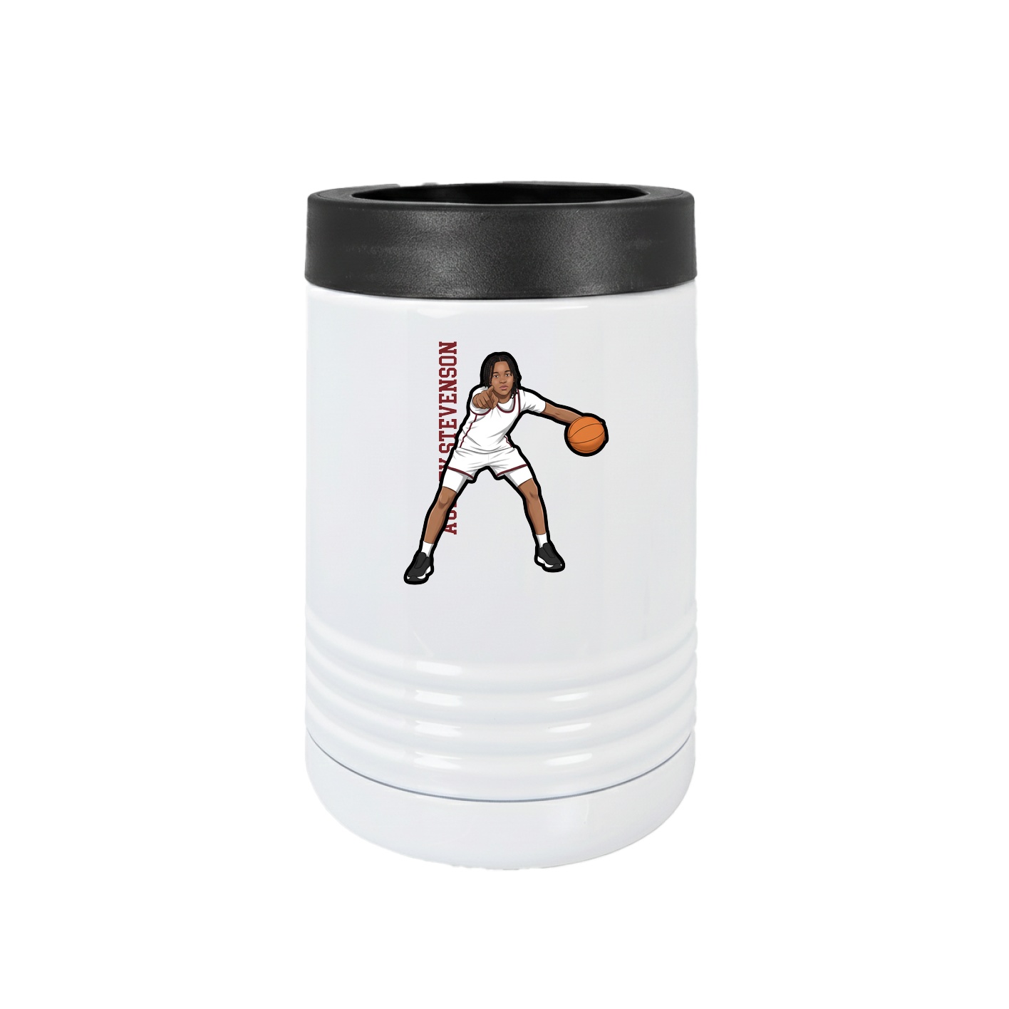 Beverage Holder — Name Vertical in White