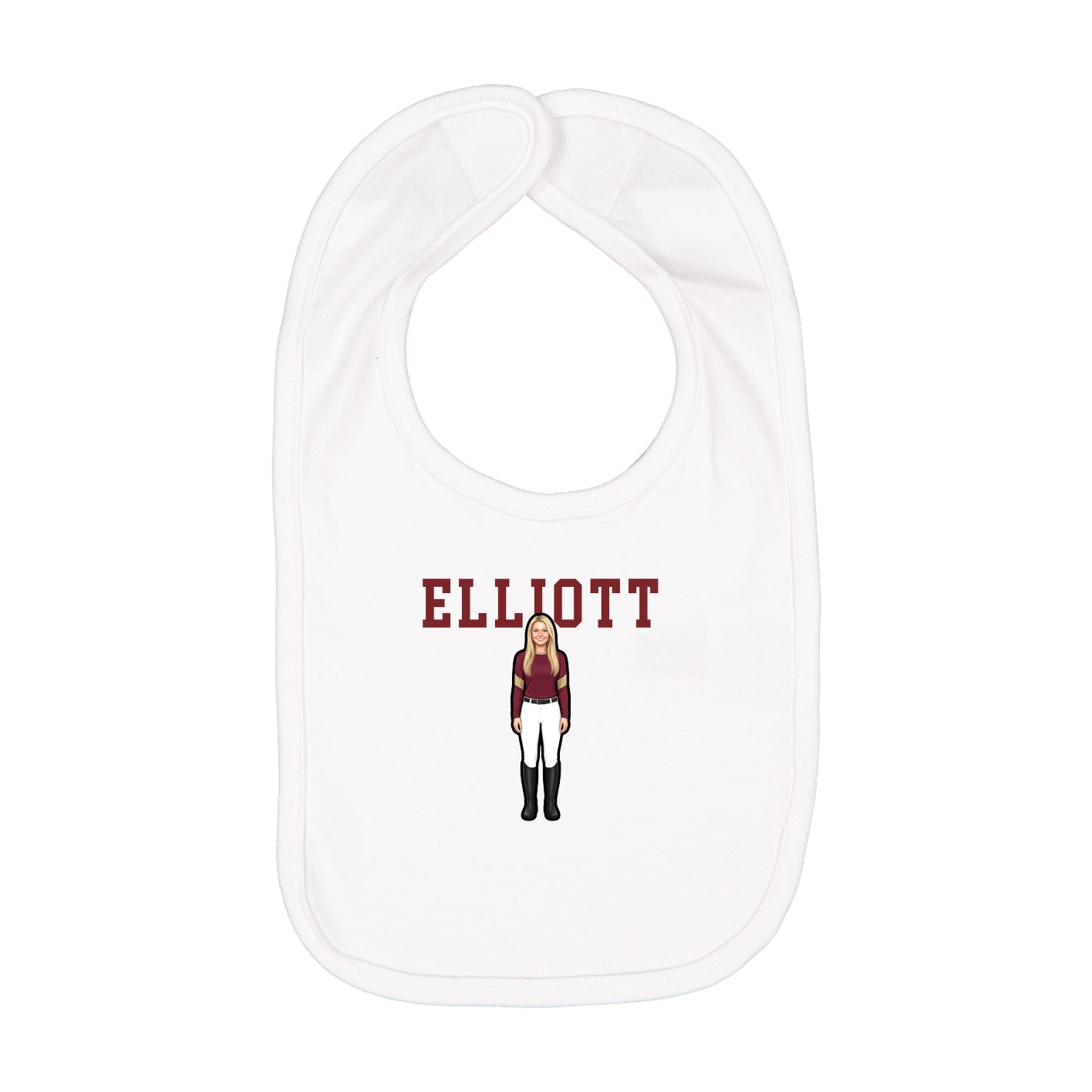 Infant Bib — Shirsey in White