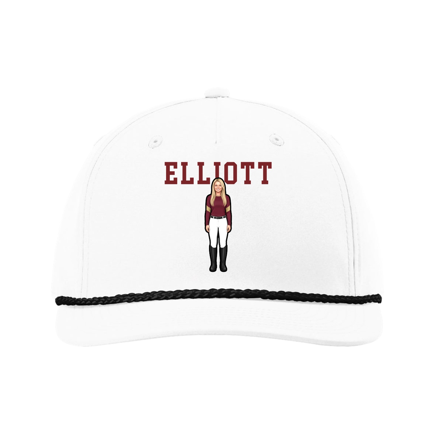 Five-Panel Classic Rope Cap — Shirsey in White