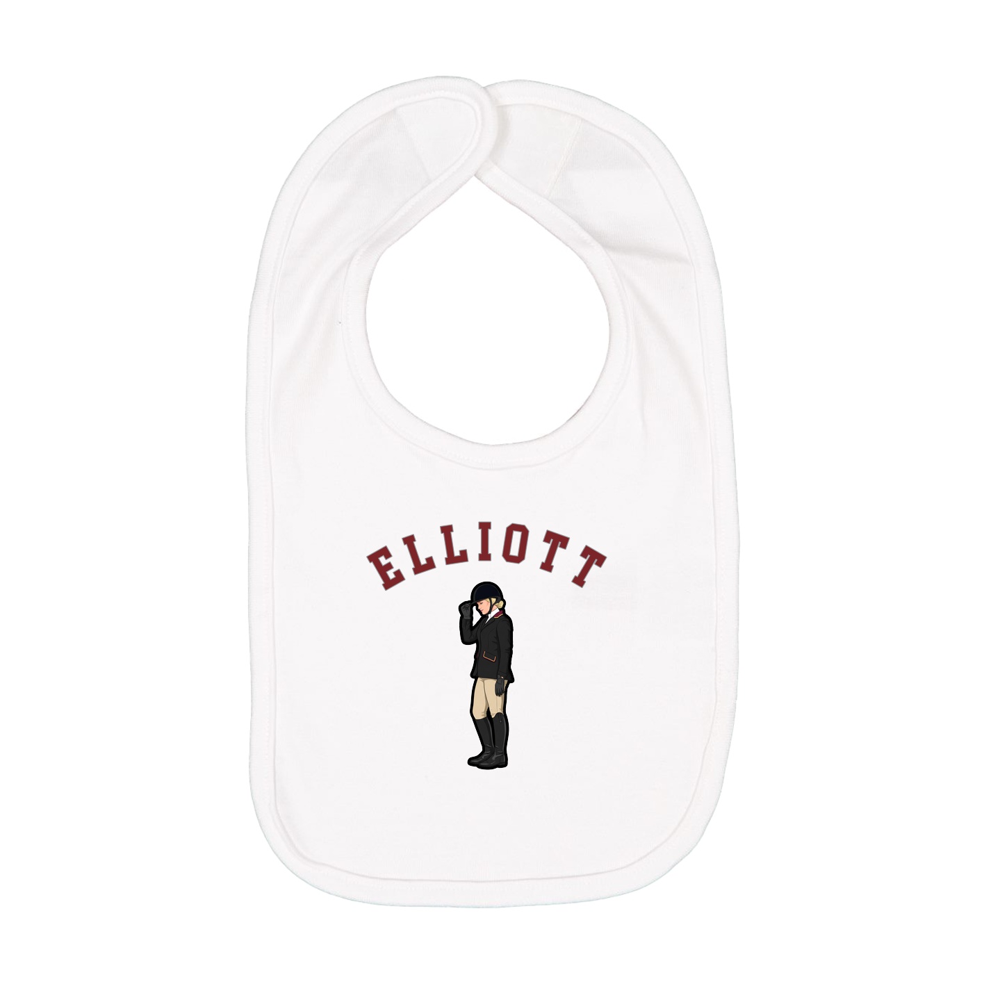 Infant Bib — Shirsey Arch in White