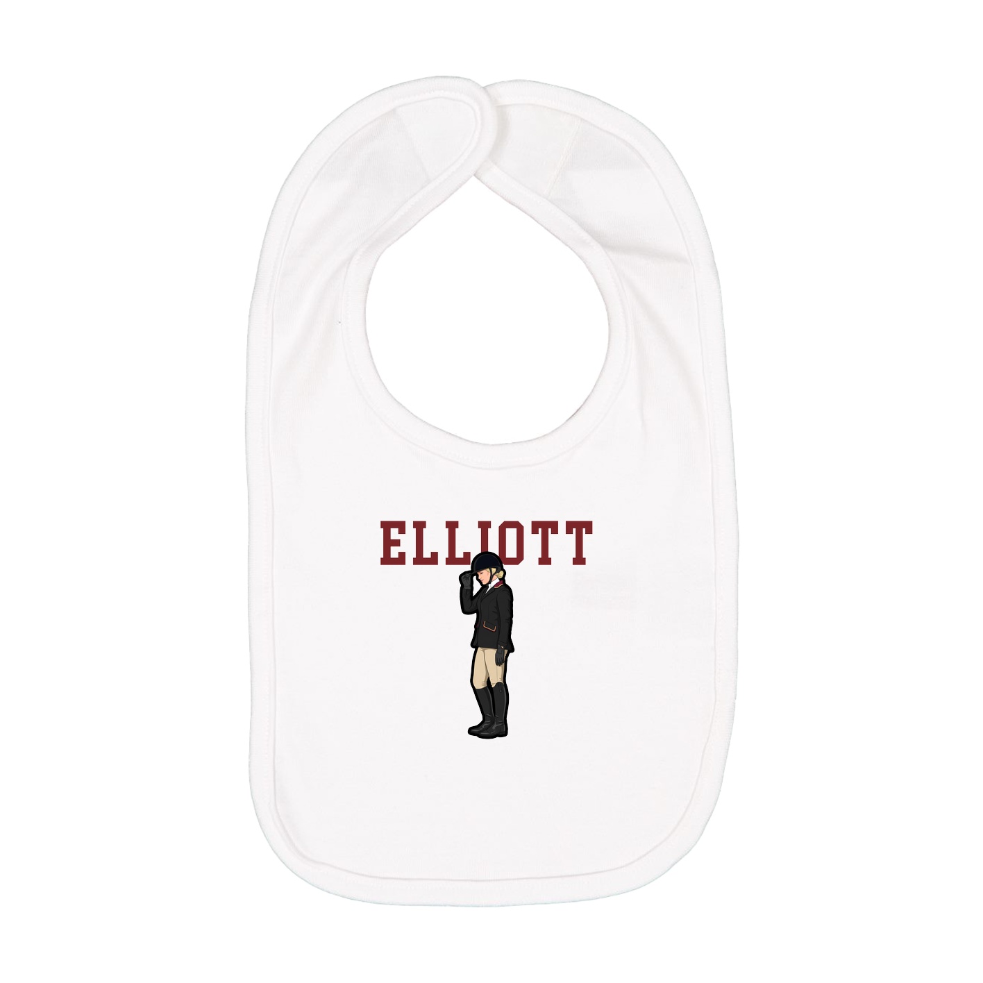 Infant Bib — Shirsey in White