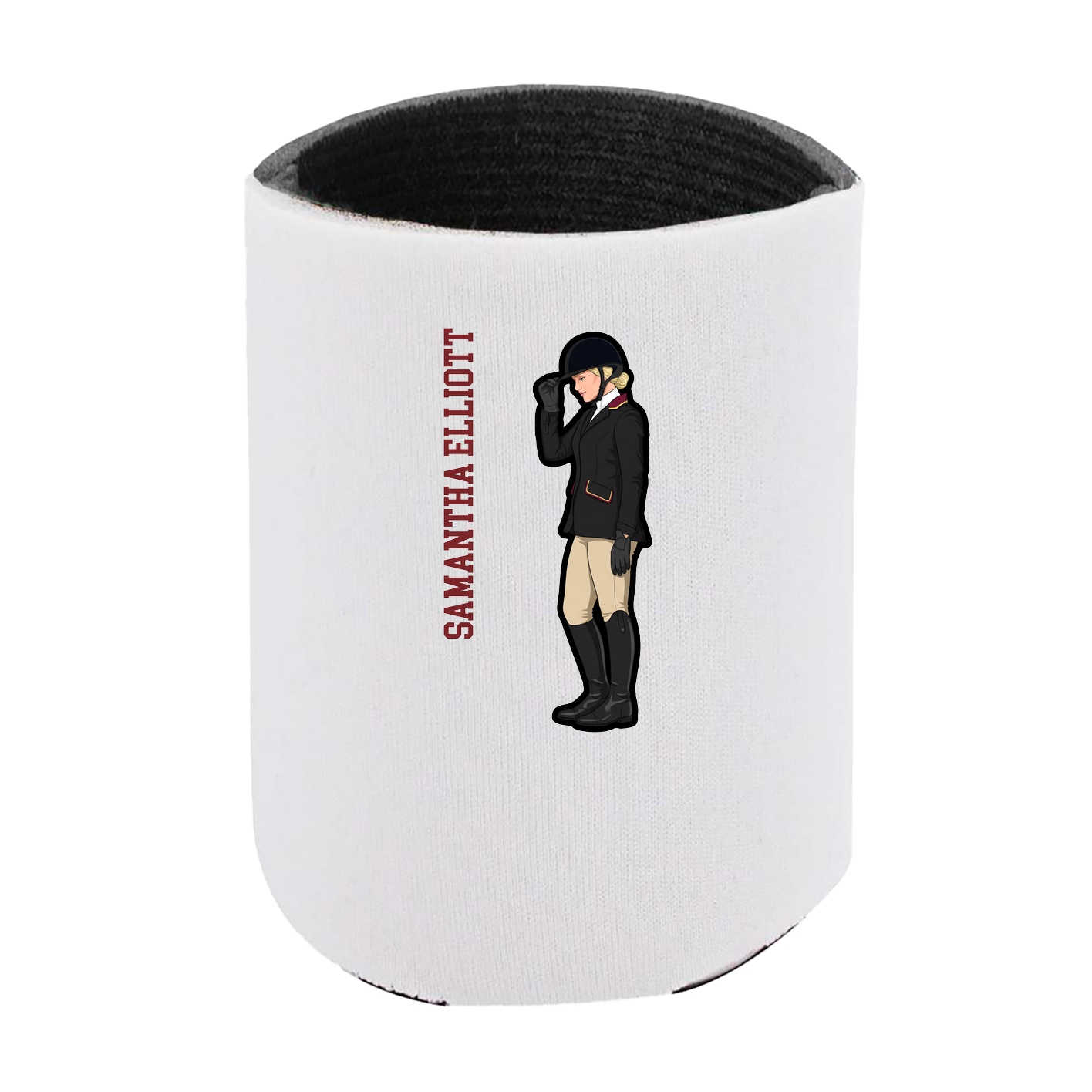 Can Holder — Name Vertical in White