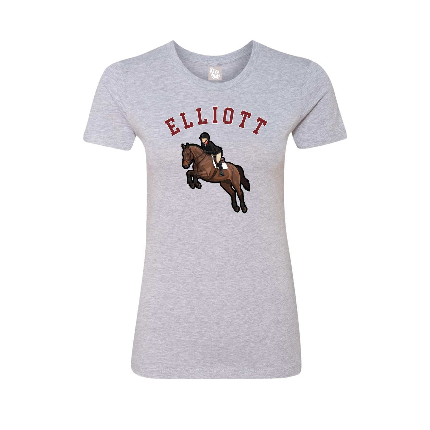 Fitted Women's Tee — Shirsey Arch in Grey