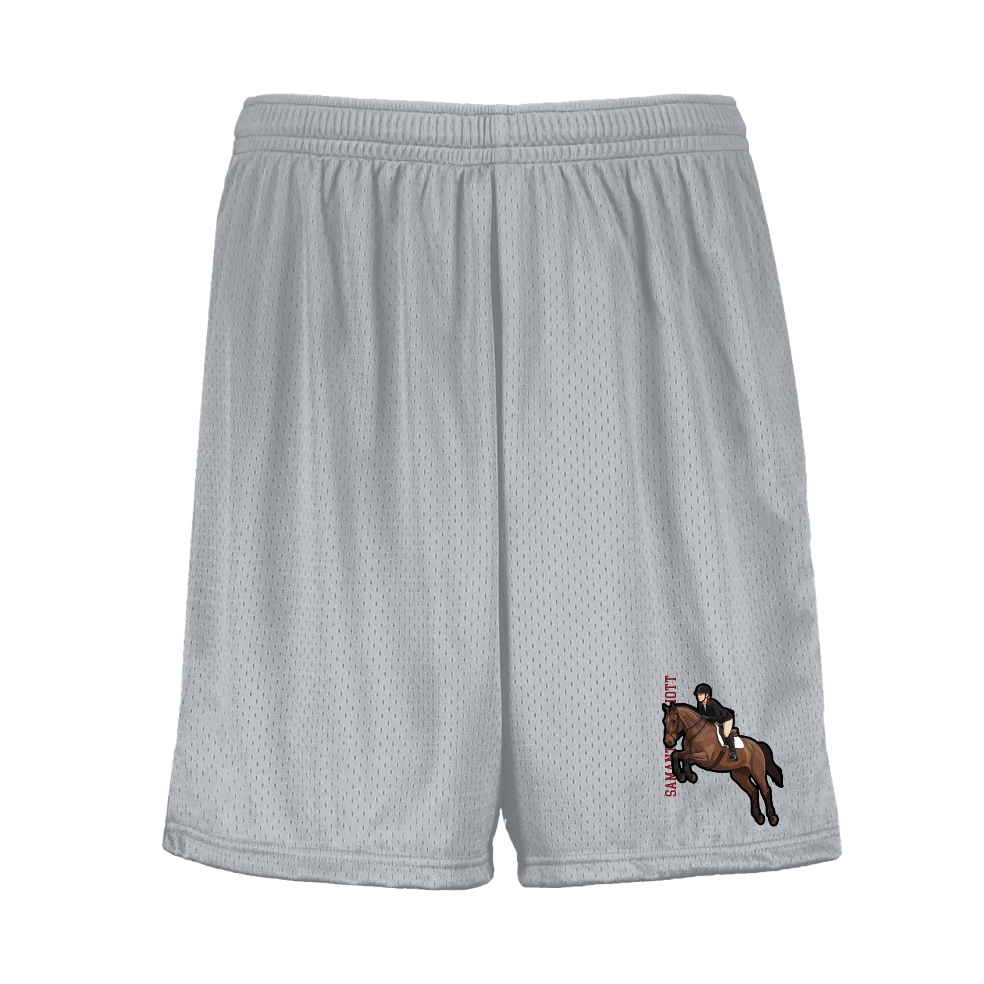 Shorts — Name Vertical in Silver