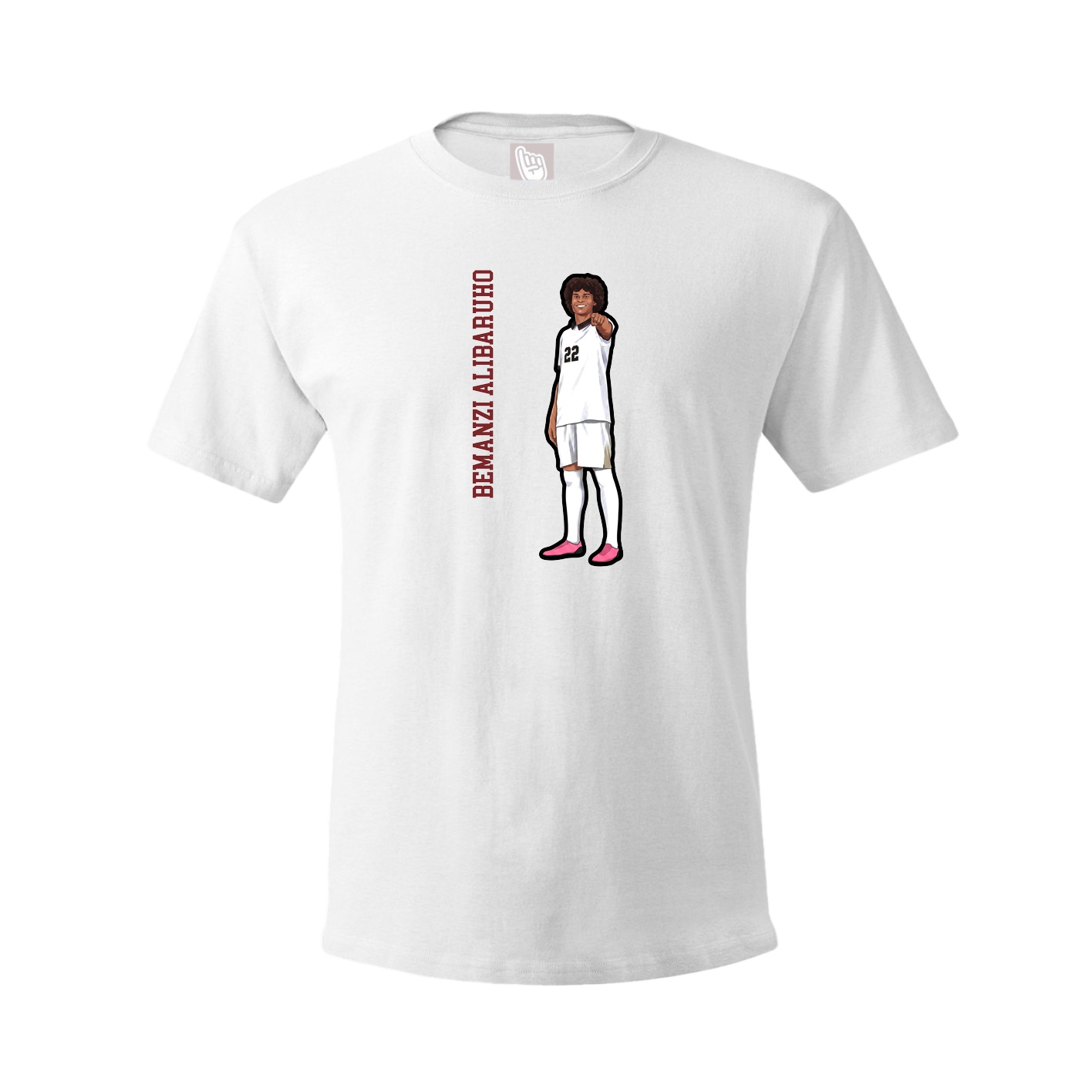 Tee — Name Vertical in White