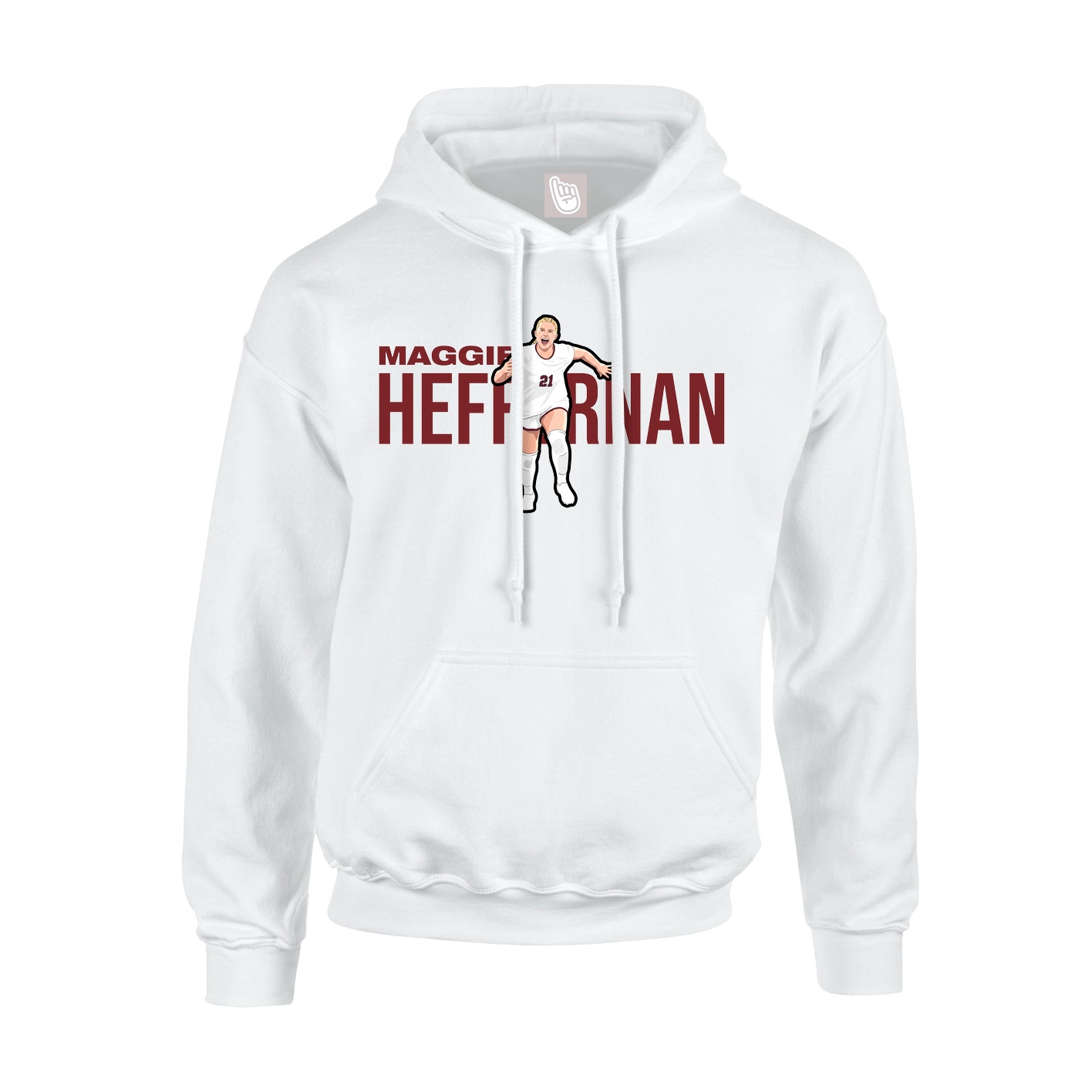 Youth Hoodie — Player Name in White