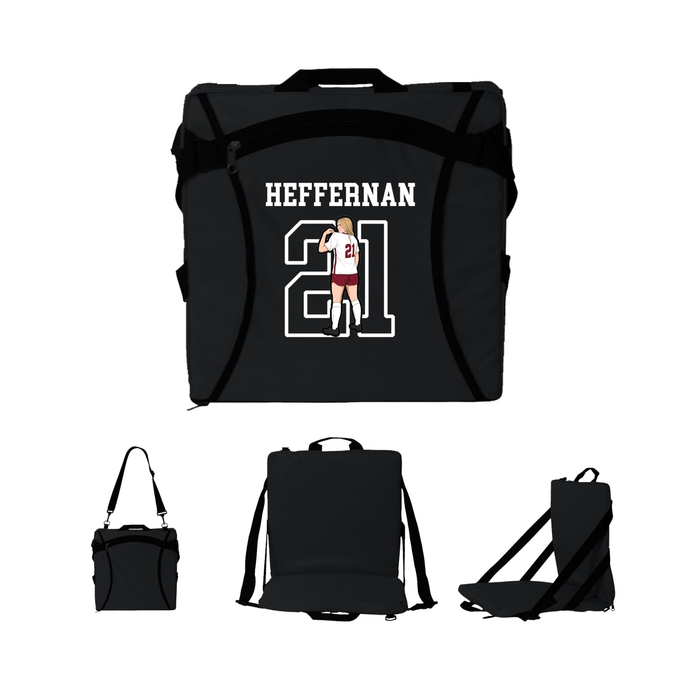 Folding Stadium Seat — Shirsey in Black