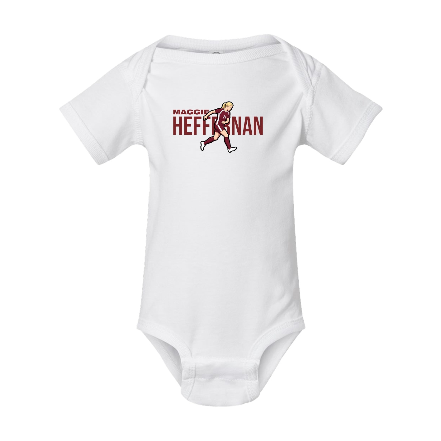 Baby Onesie — Player Name in White