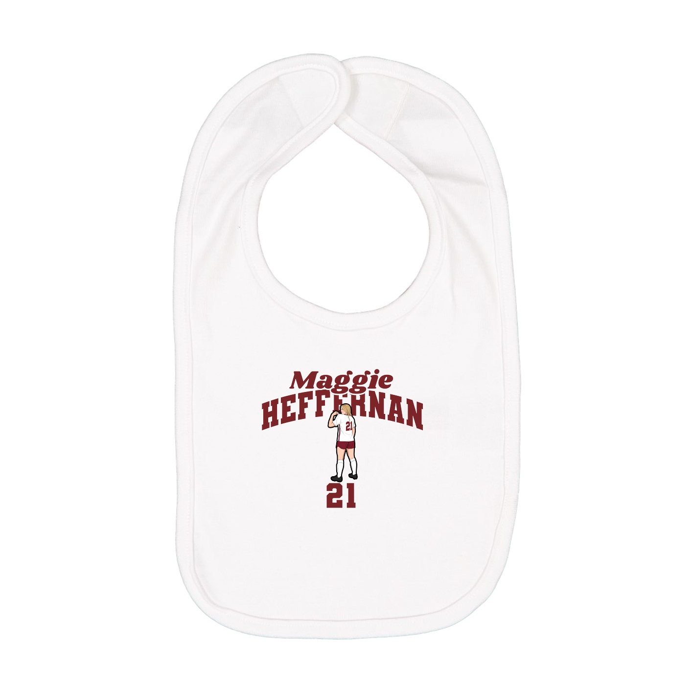 Infant Bib — Signature Arch in White