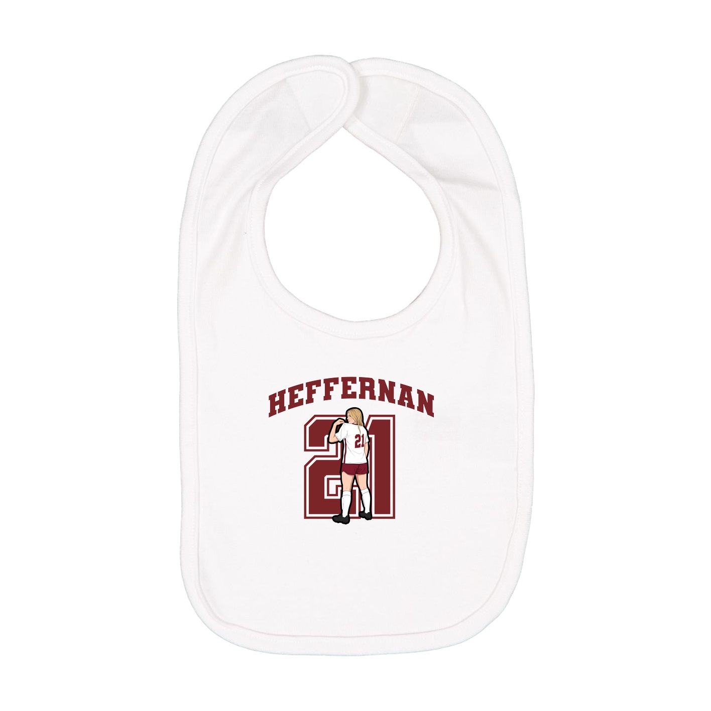 Infant Bib — Number in White