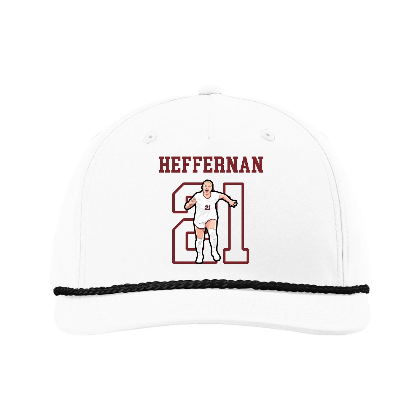 Five-Panel Classic Rope Cap — Shirsey in White