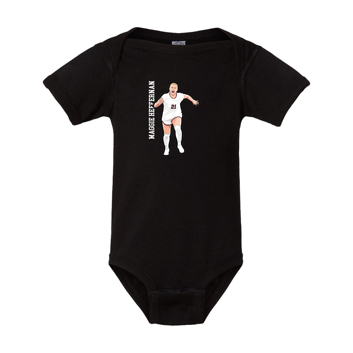 Baby Onesie — Name Vertical in Black