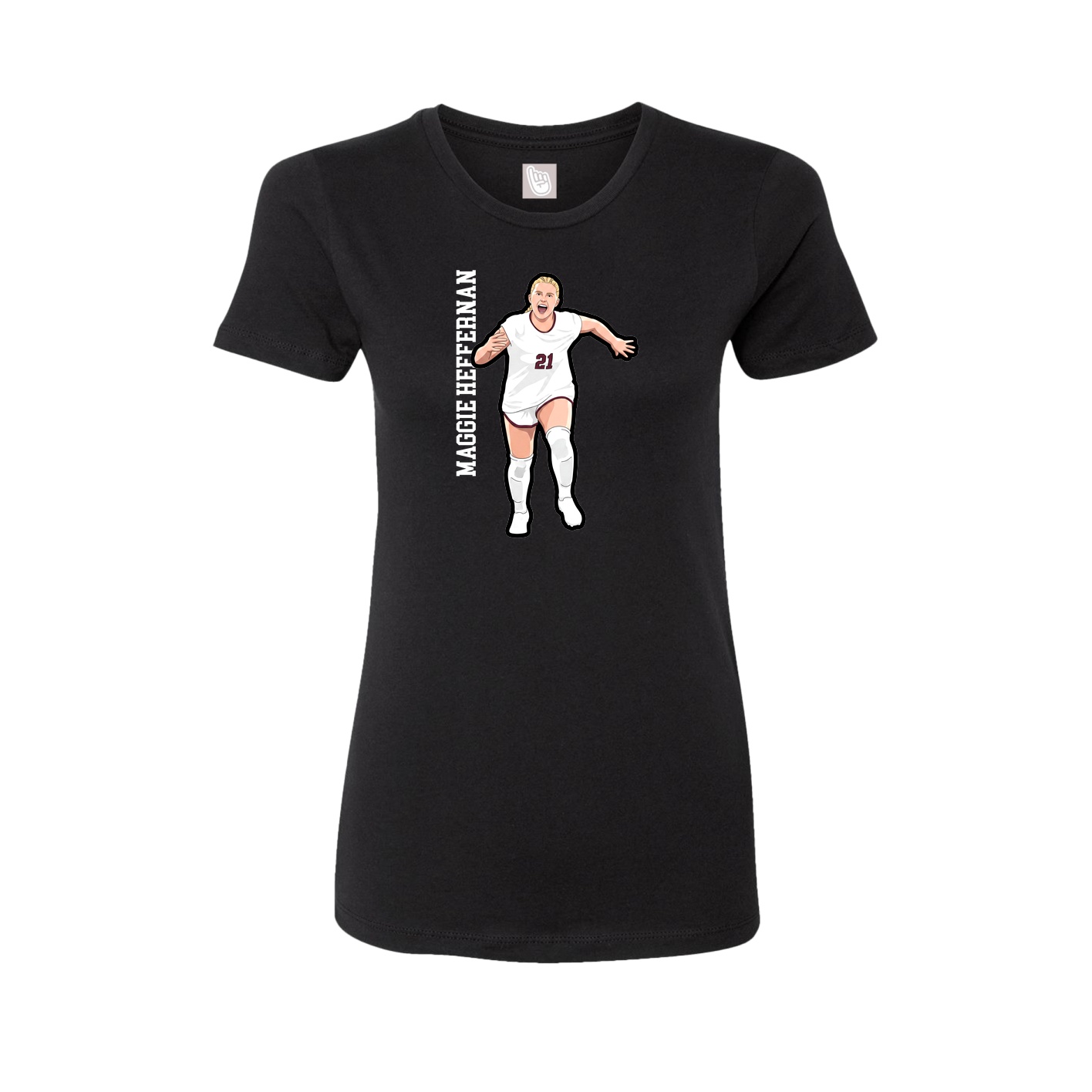 Womens Tee — Name Vertical in Black