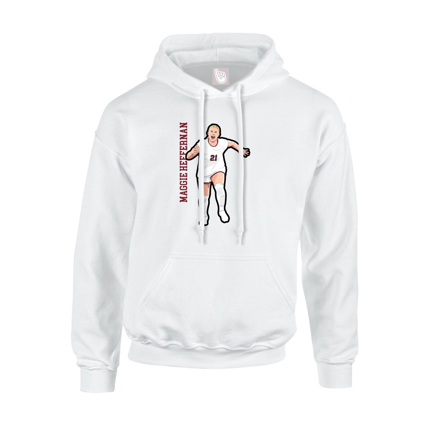 Hoodie — Name Vertical in White