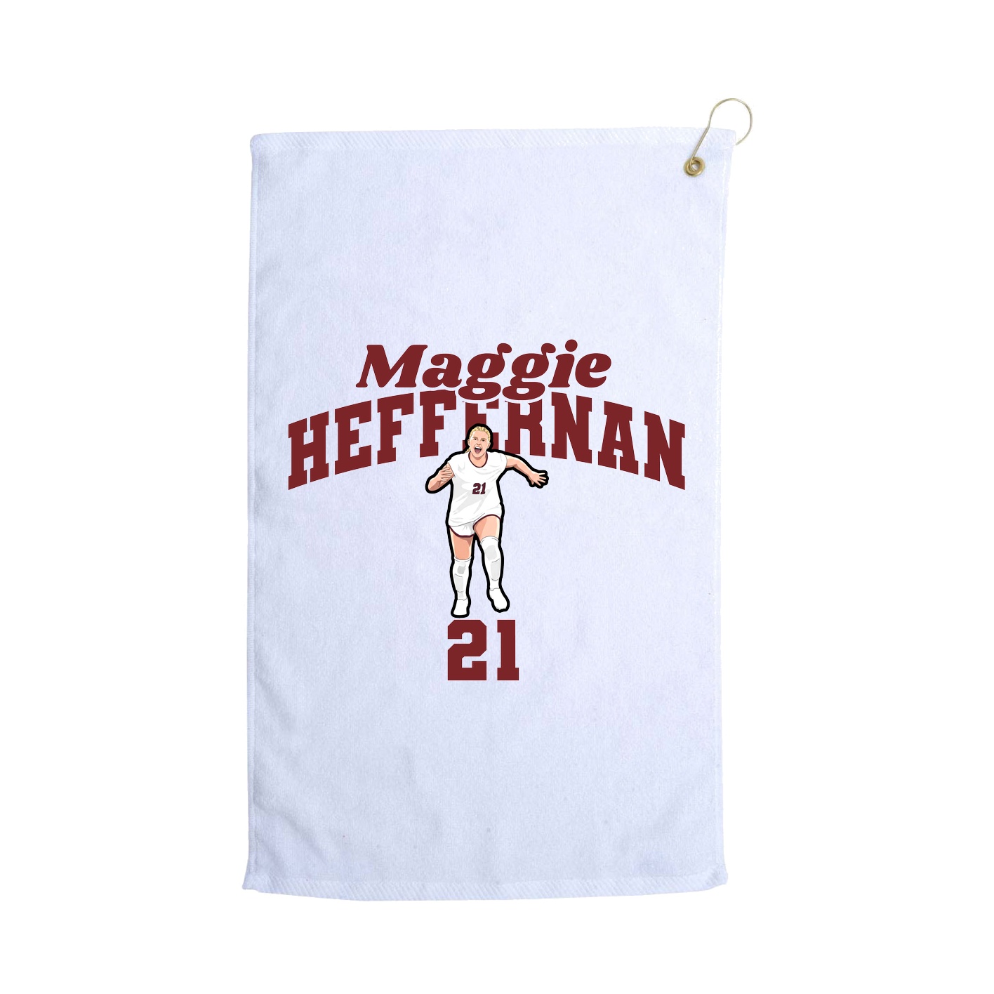 Golf Towel — Signature Arch in White