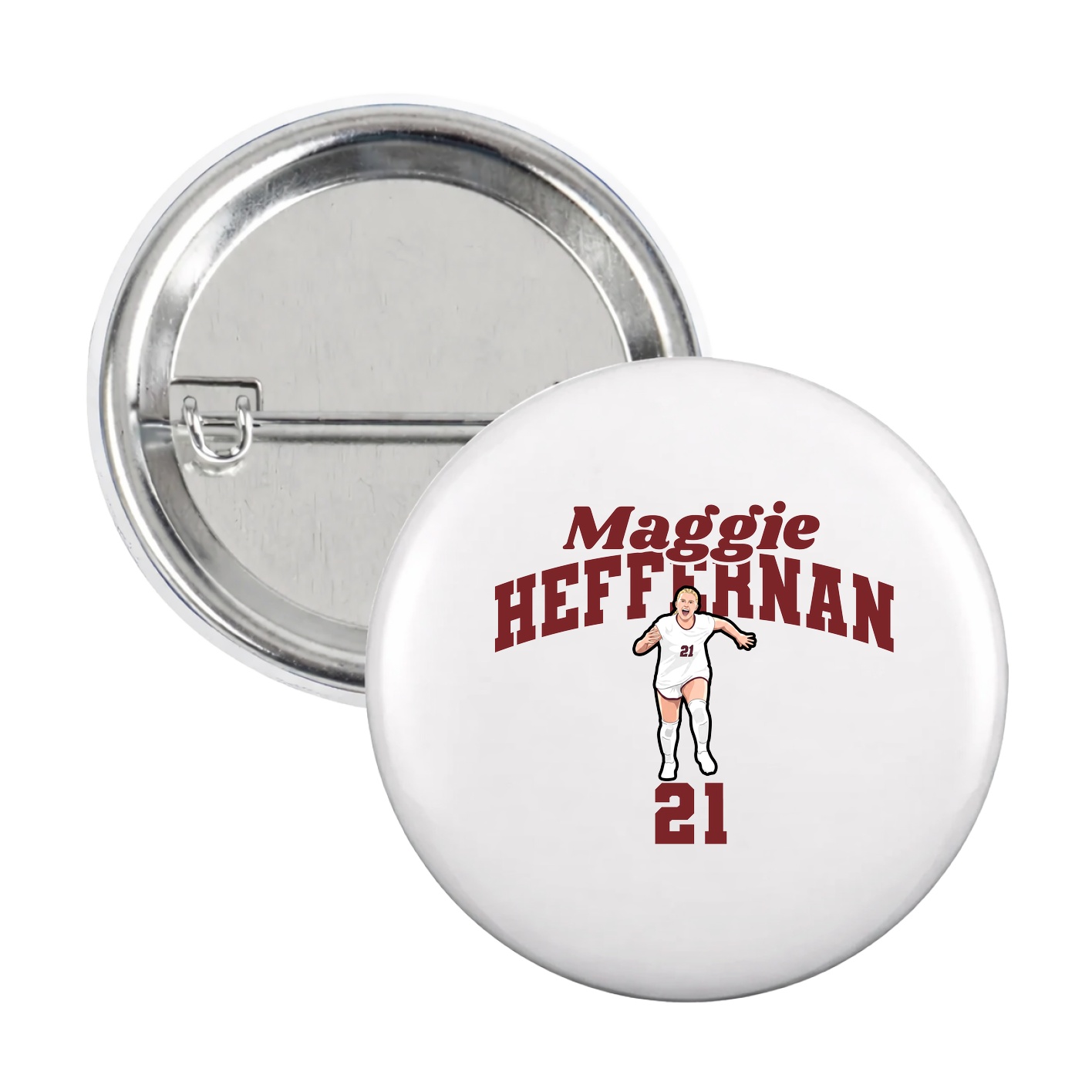Game Day Button — Signature Arch in White