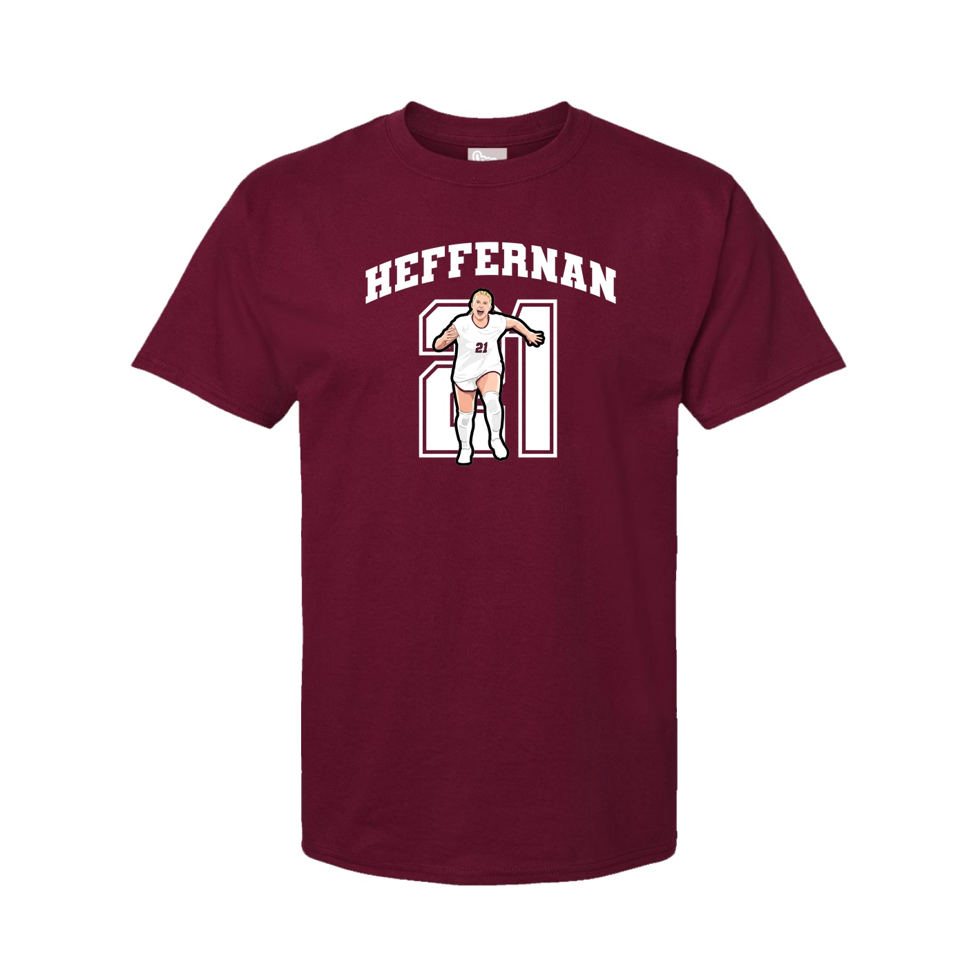 Youth Tee — Number in Cardinal