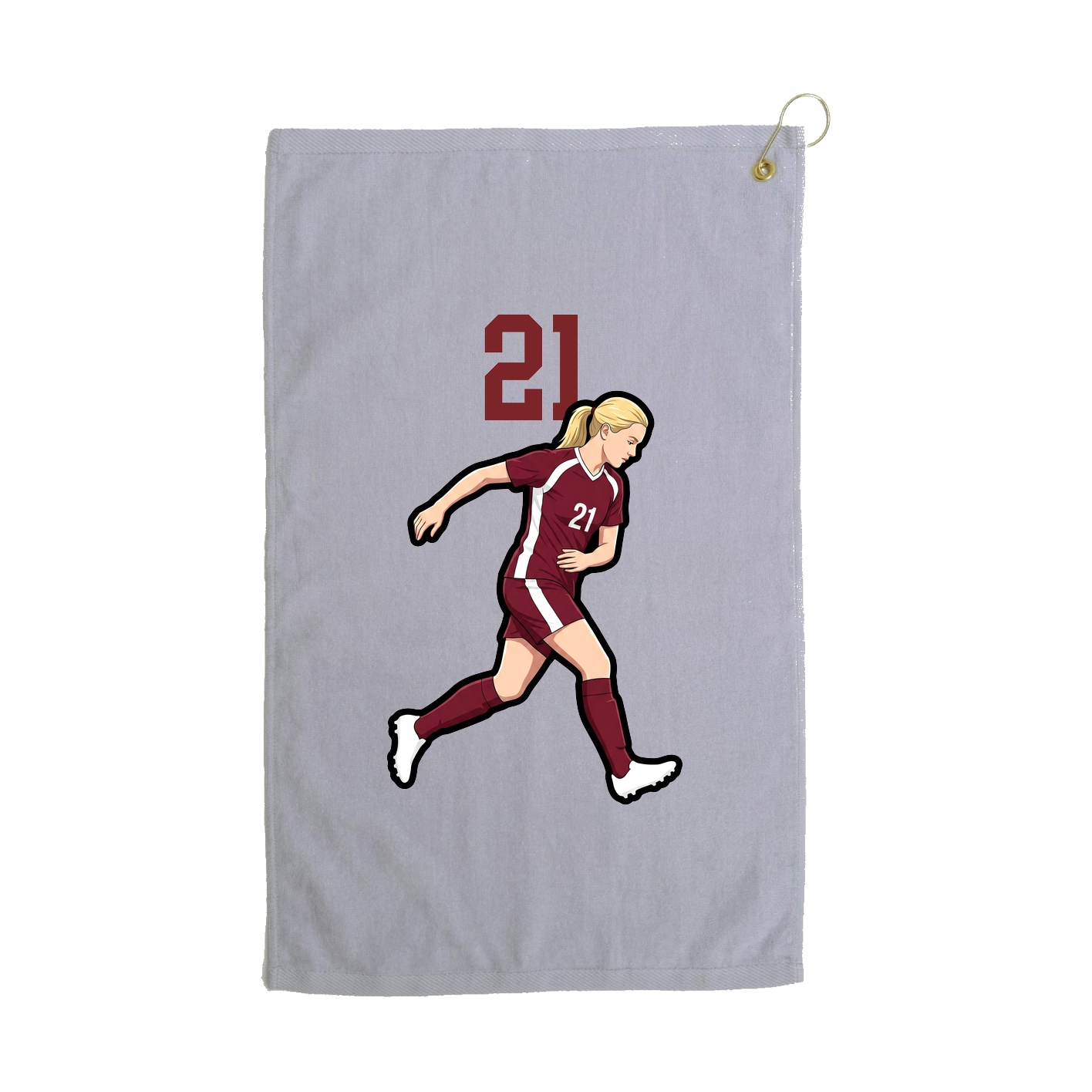 Golf Towel — Number Top in Grey