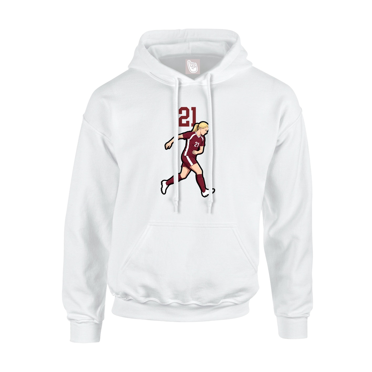 Hoodie — Number Top in White