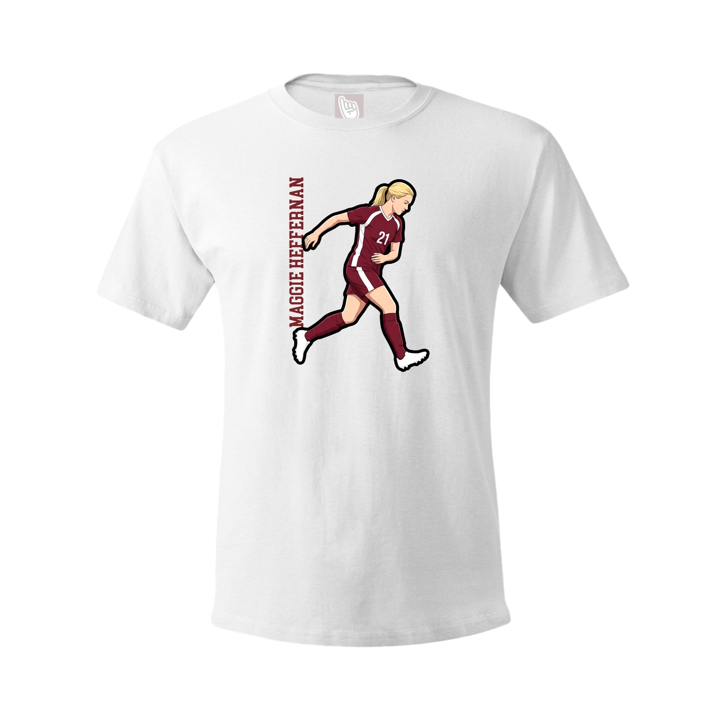 Tee — Name Vertical in White