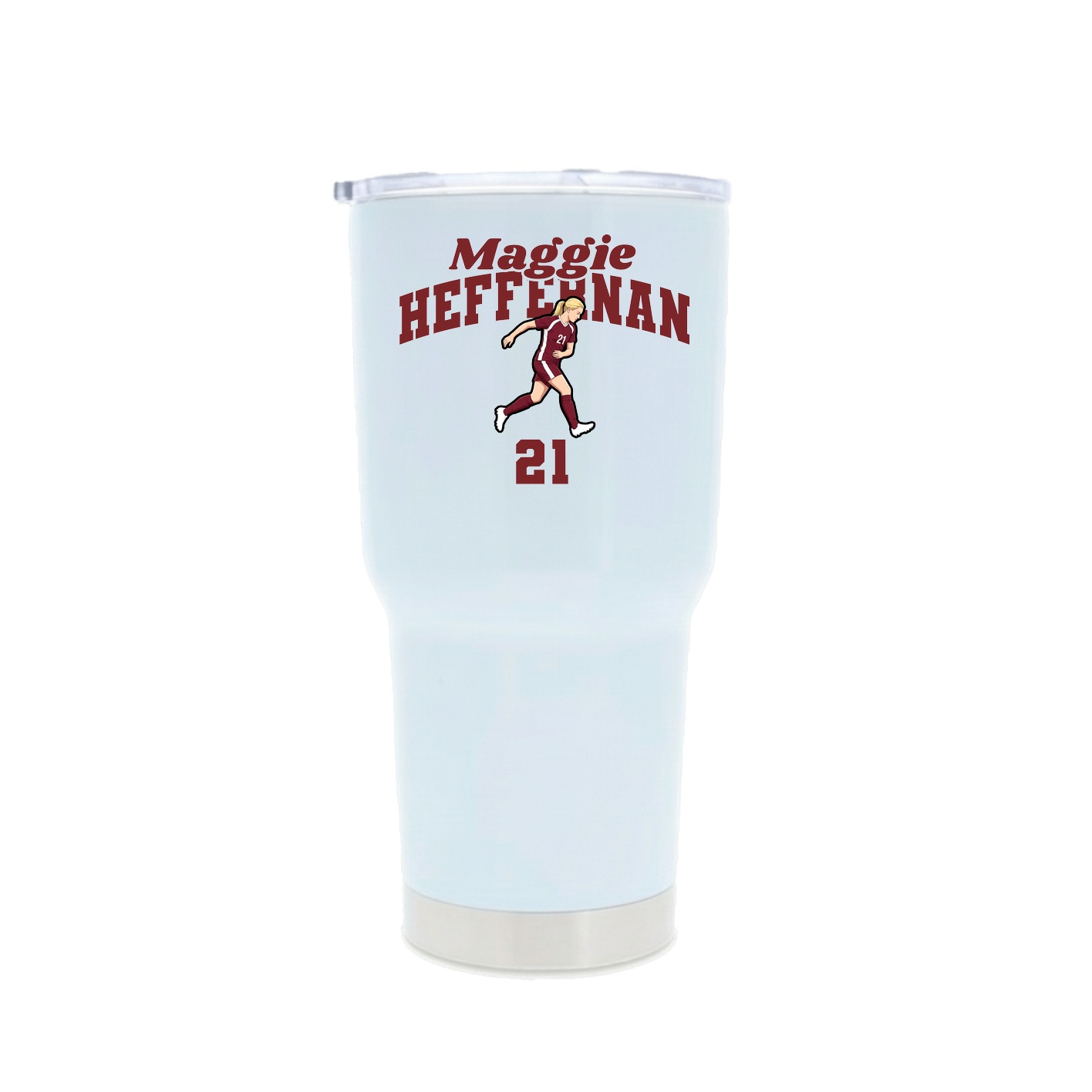 30oz Stainless Steel Tumbler — Signature Arch in White