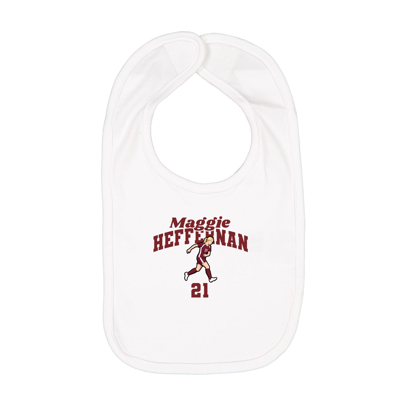 Infant Bib — Signature Arch in White