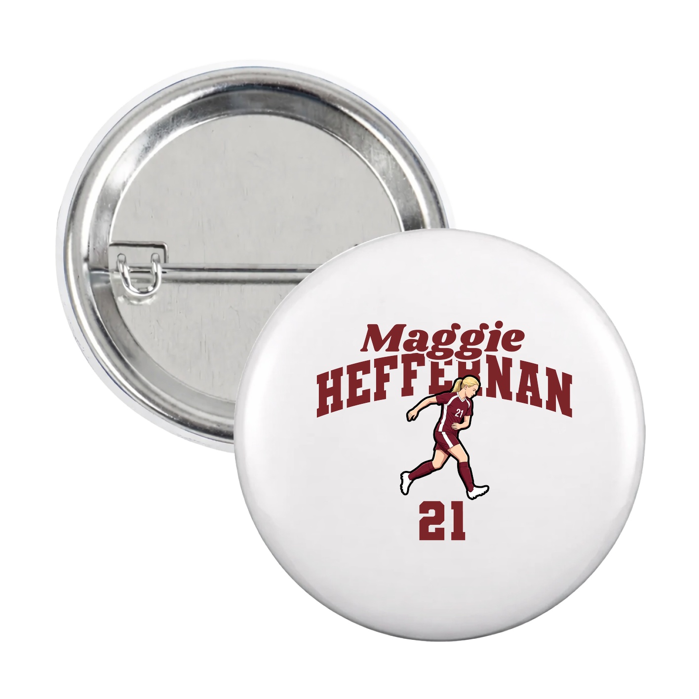 Game Day Button — Signature Arch in White
