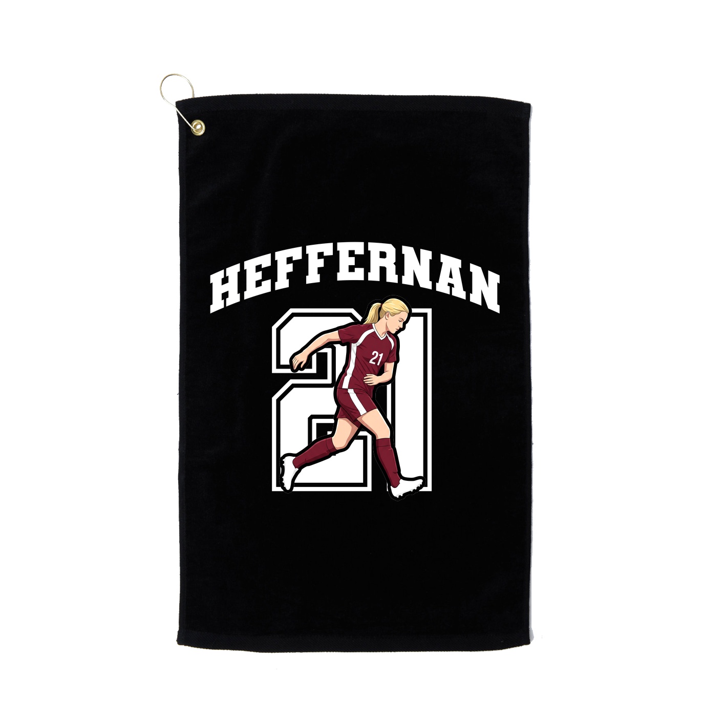 Golf Towel — Number in Black