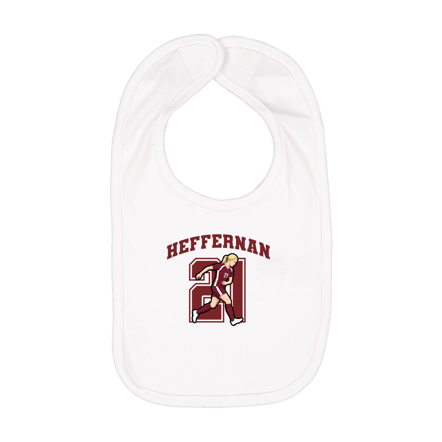 Infant Bib — Number in White