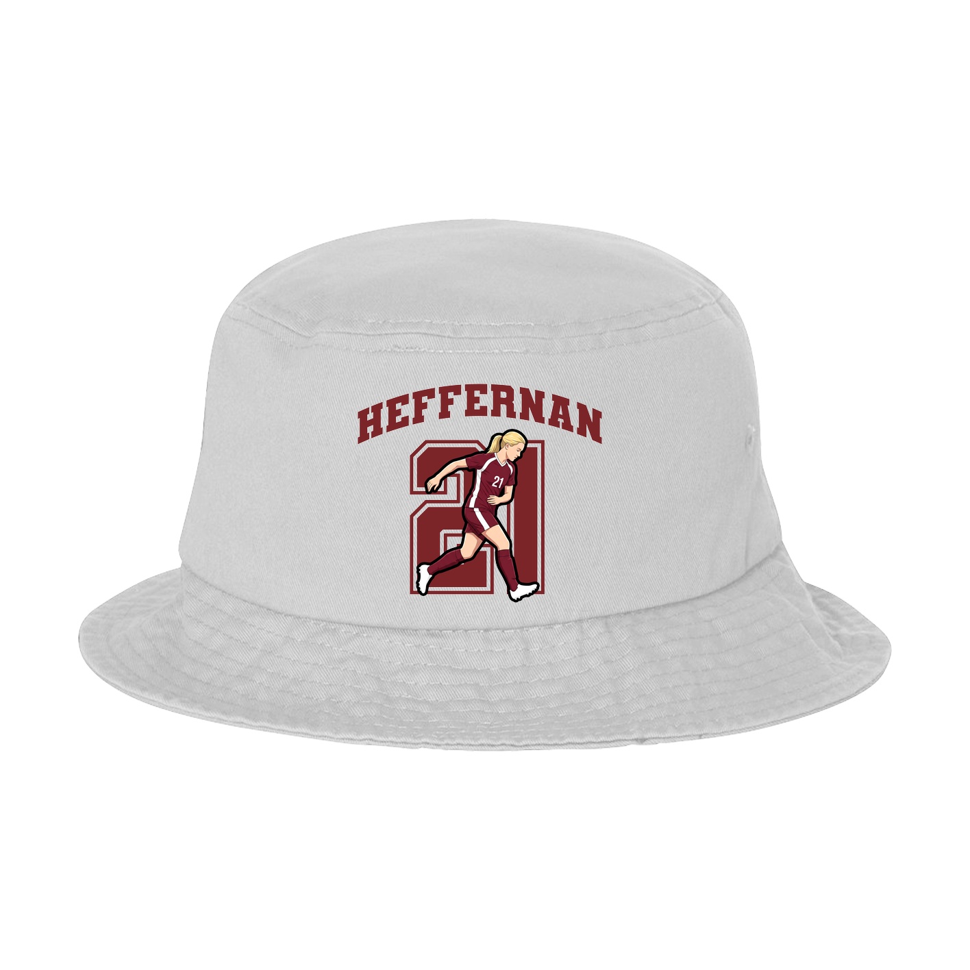 Bucket Cap — Number in White
