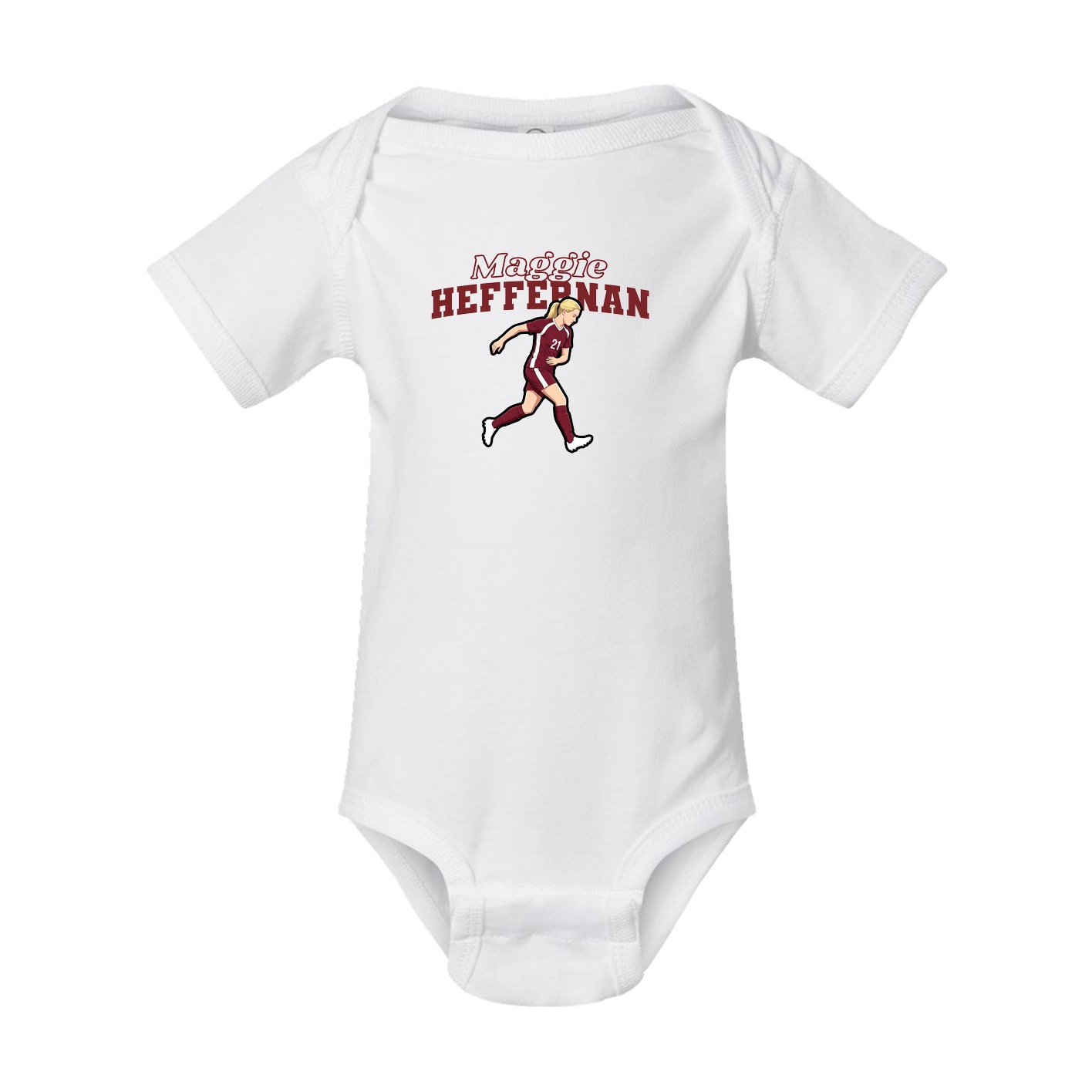 Baby Onesie — Name Arch in White