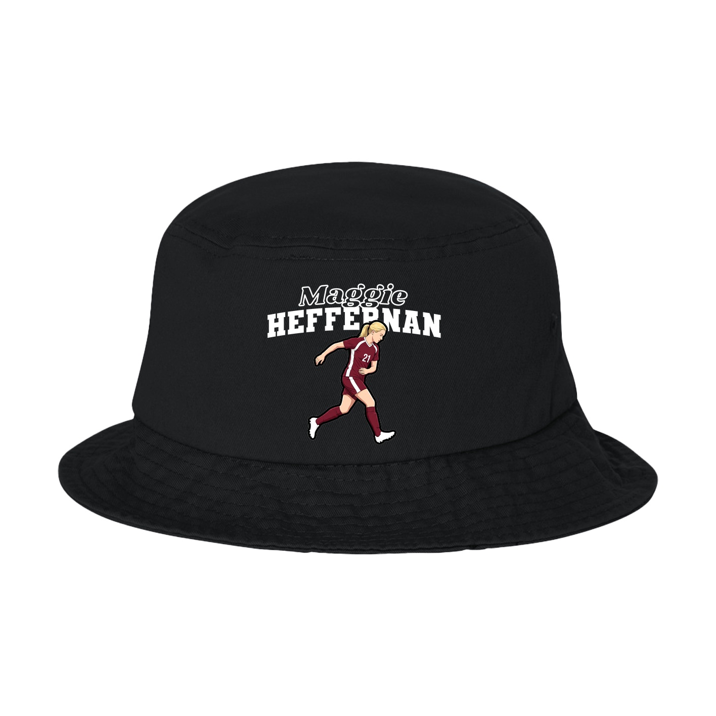 Bucket Cap — Name Arch in Black