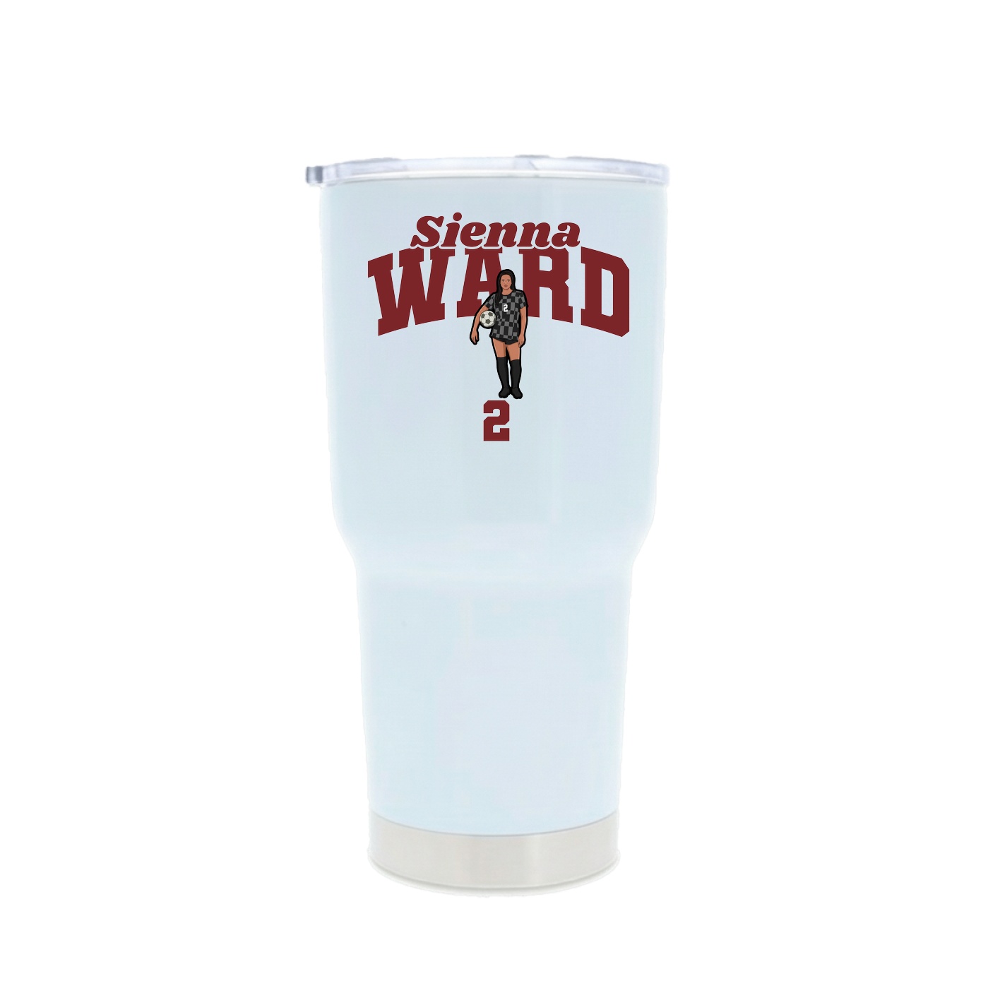 30oz Stainless Steel Tumbler — Signature Arch in White