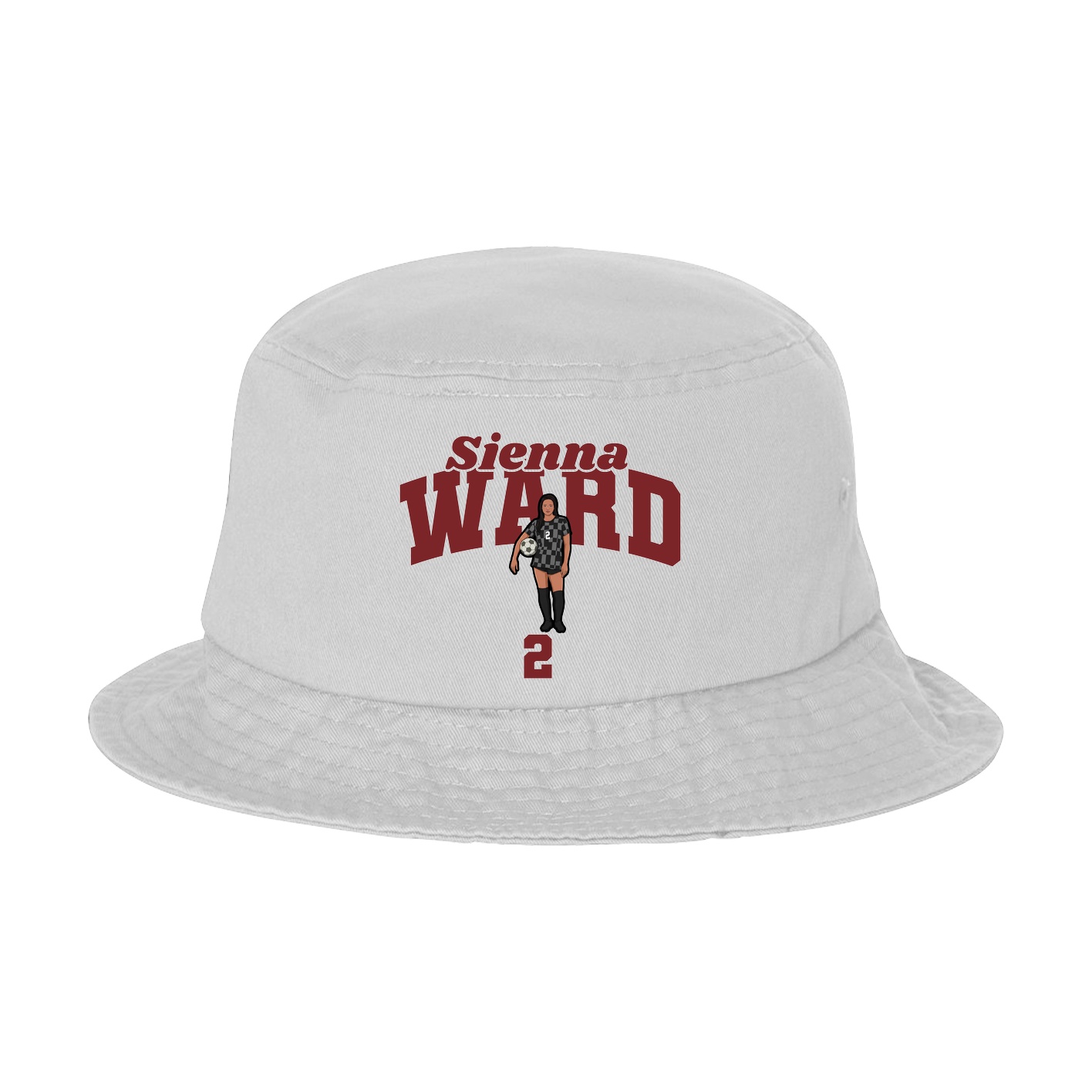 Bucket Cap — Signature Arch in White
