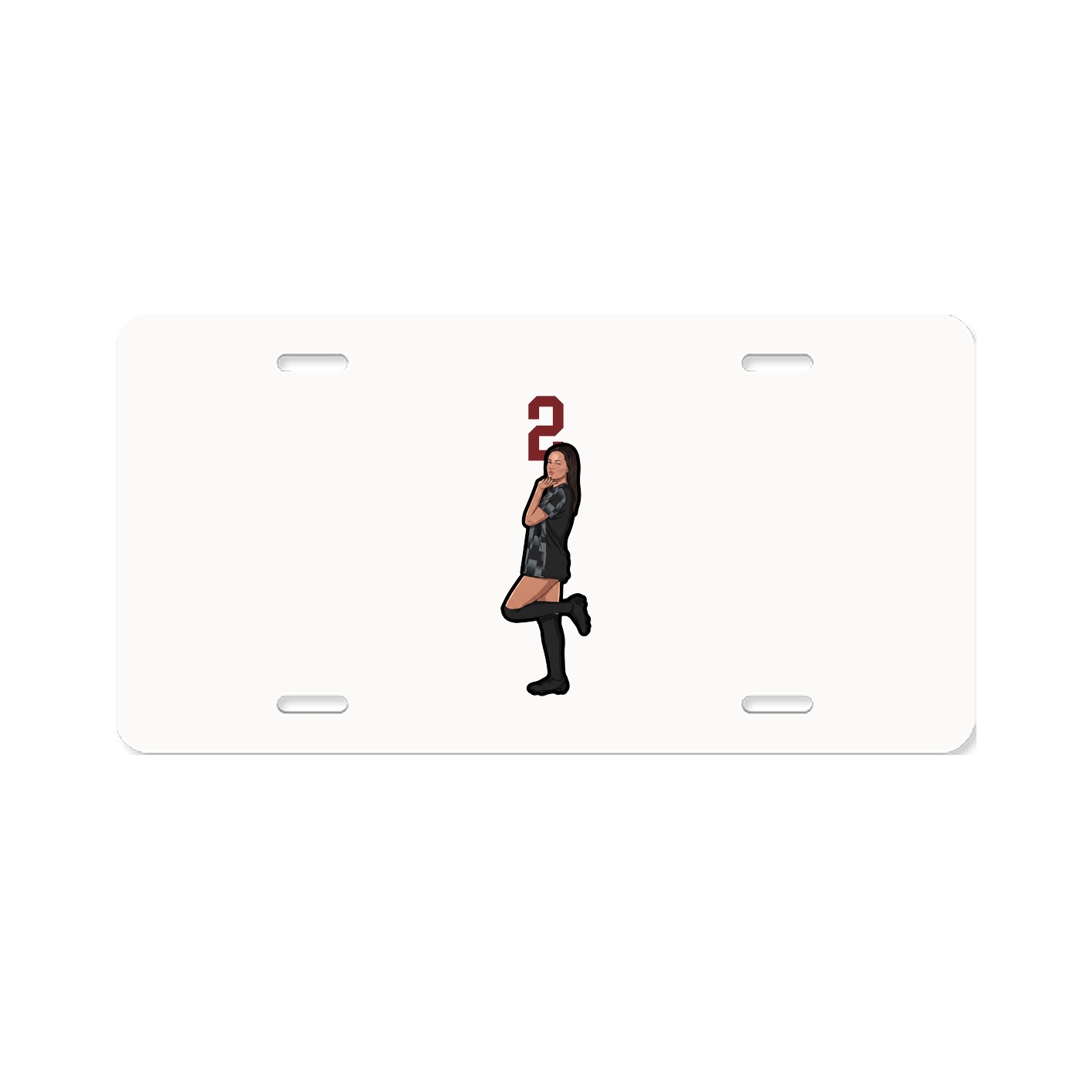License Plate — Number Top in Classic
