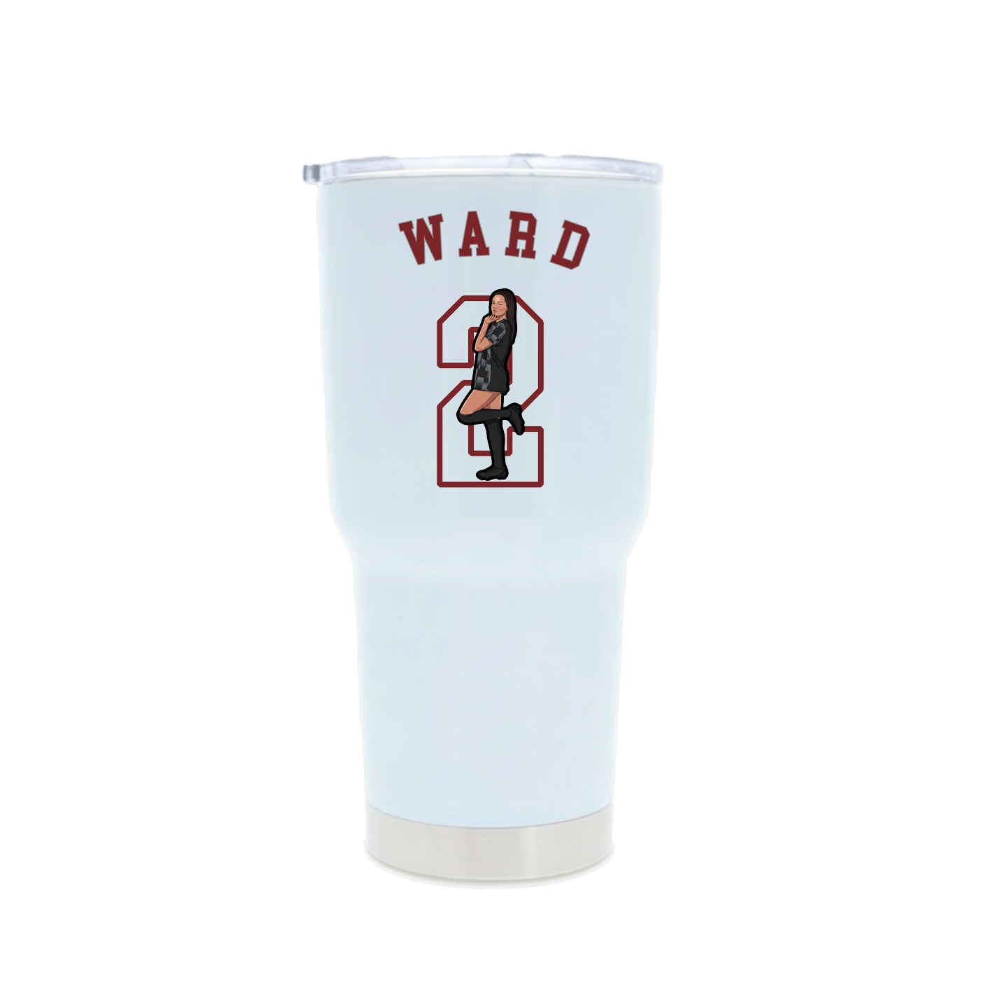 30oz Stainless Steel Tumbler — Shirsey Arch in White