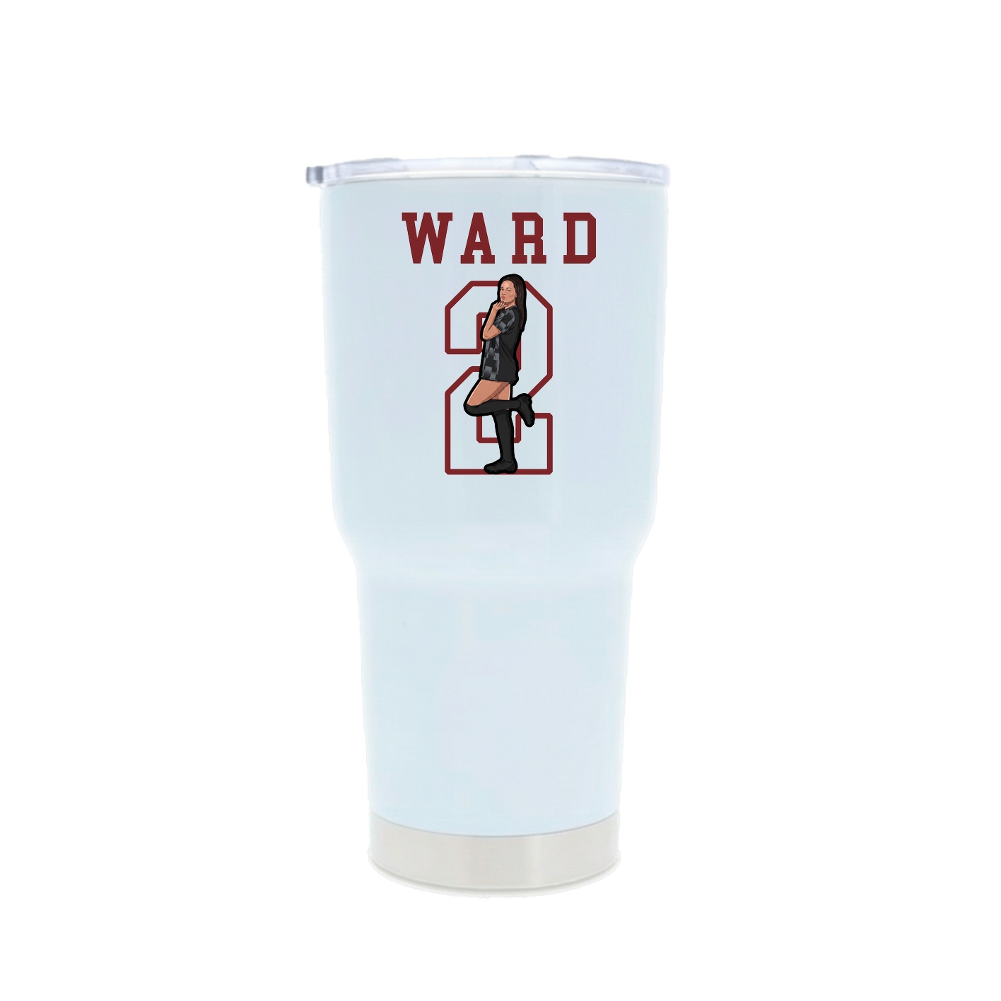 30oz Stainless Steel Tumbler — Shirsey in White