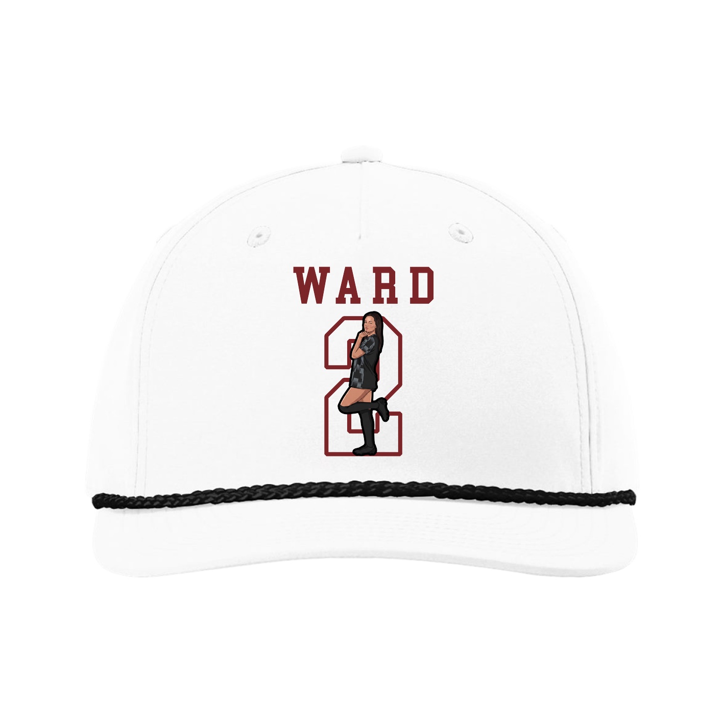 Five-Panel Classic Rope Cap — Shirsey in White