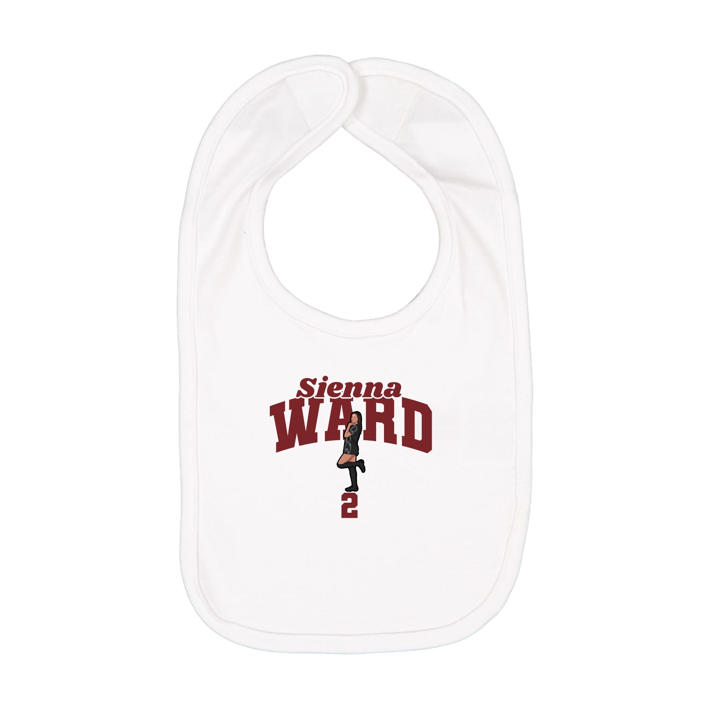 Infant Bib — Signature Arch in White