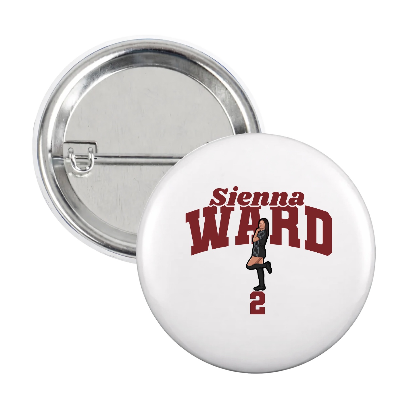 Game Day Button — Signature Arch in White