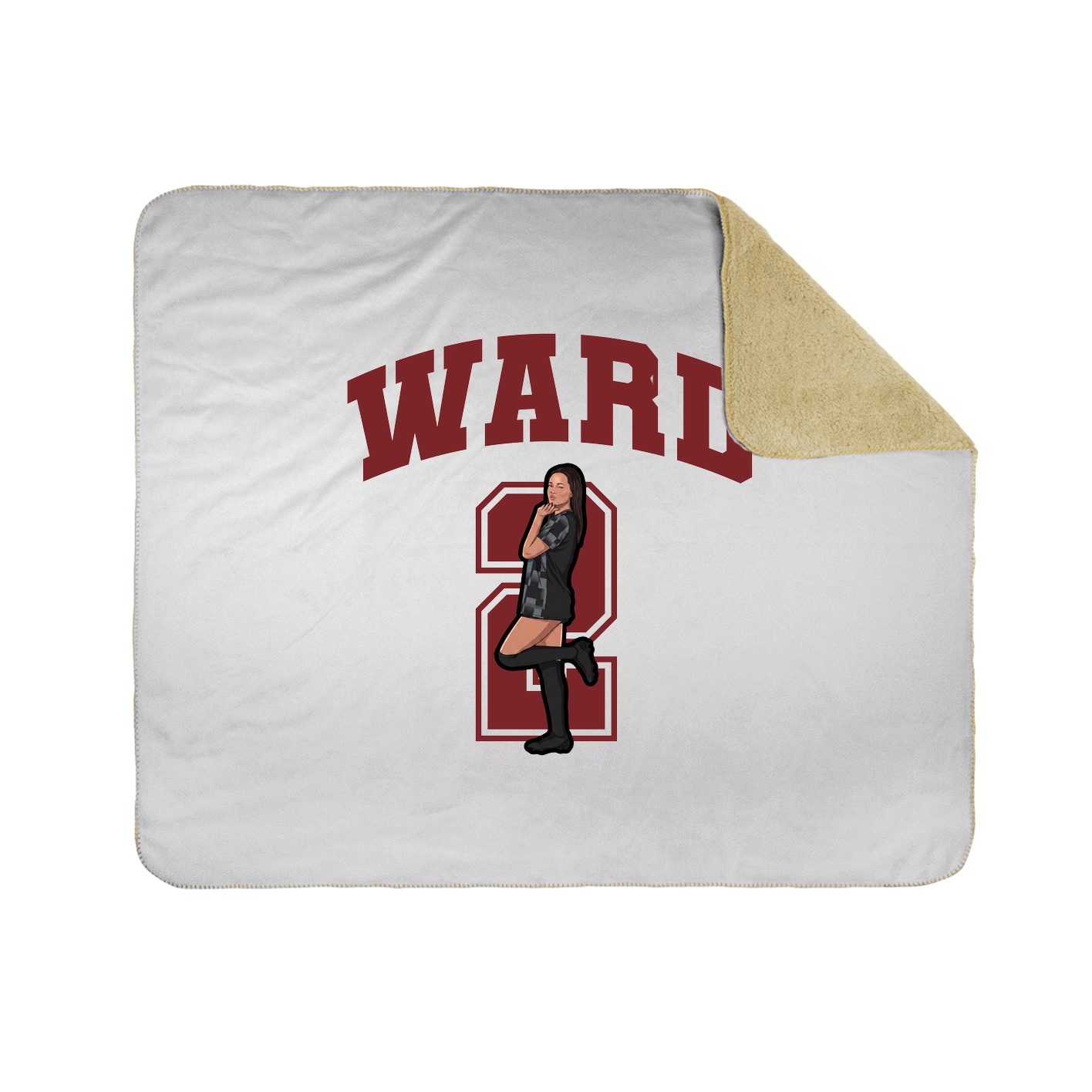 Throw Blanket — Number in White