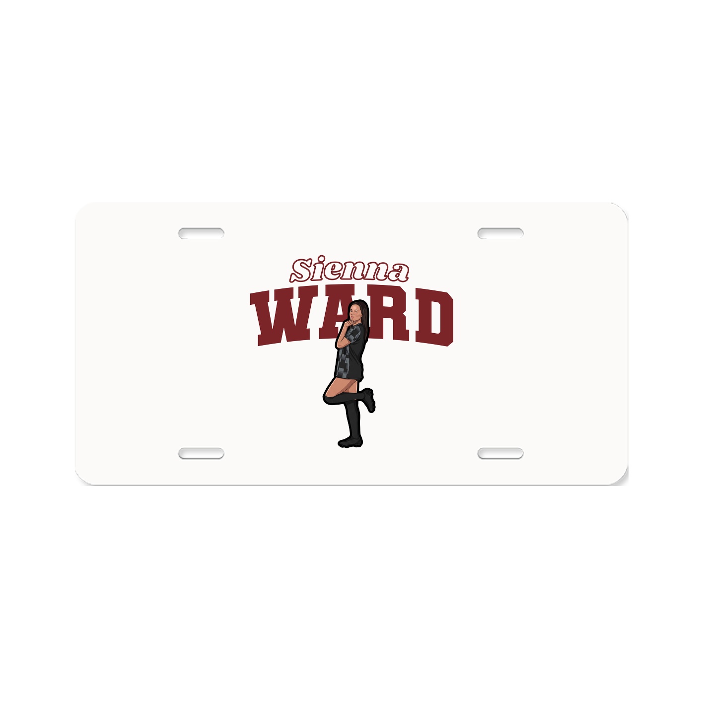 License Plate — Name Arch in Classic