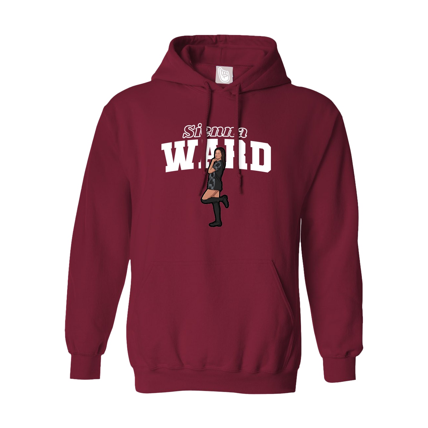 Hoodie — Name Arch in Cardinal