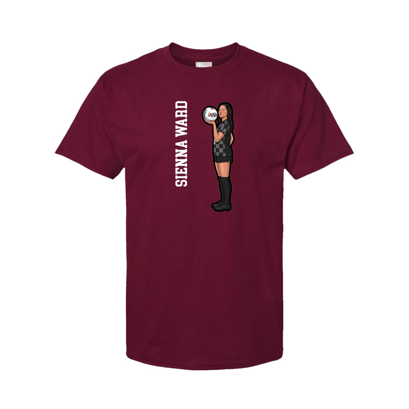 Tee — Name Vertical in Cardinal