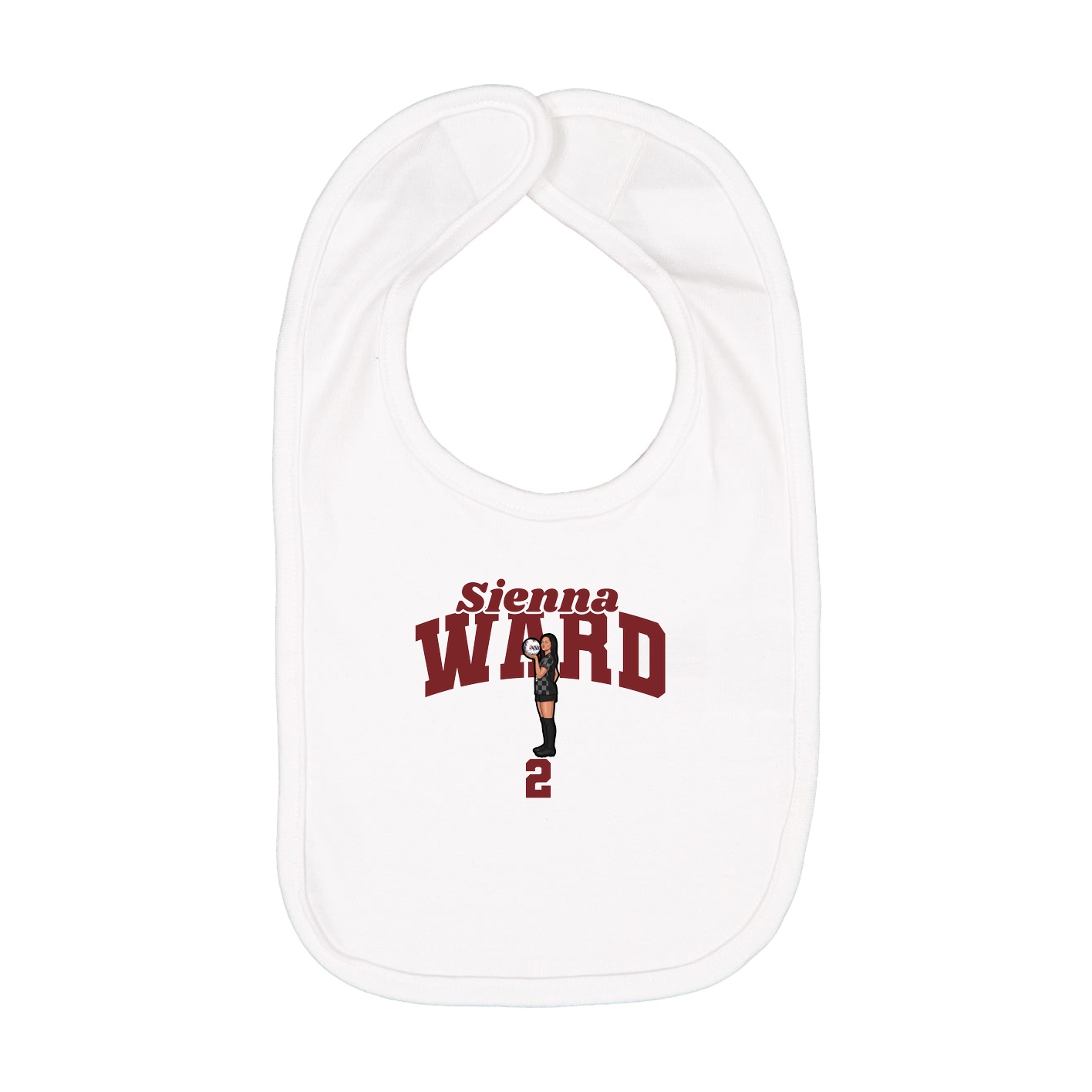 Infant Bib — Signature Arch in White
