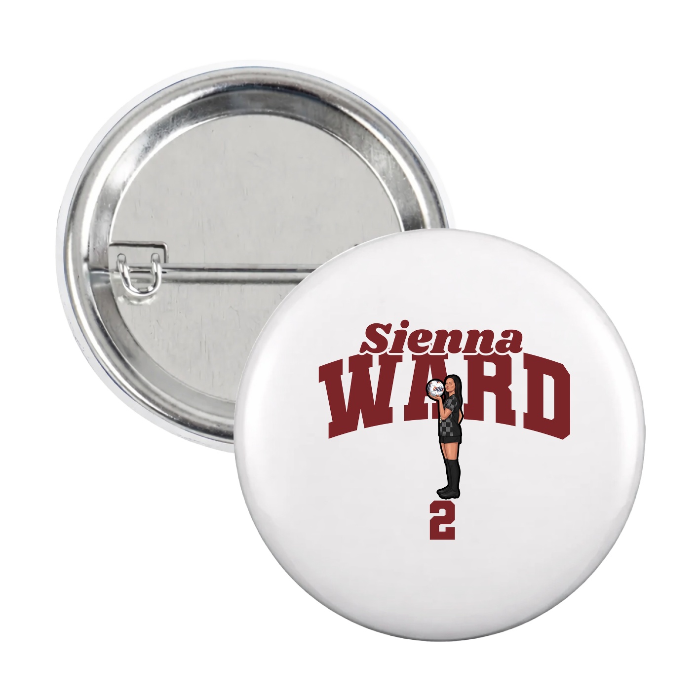 Game Day Button — Signature Arch in White